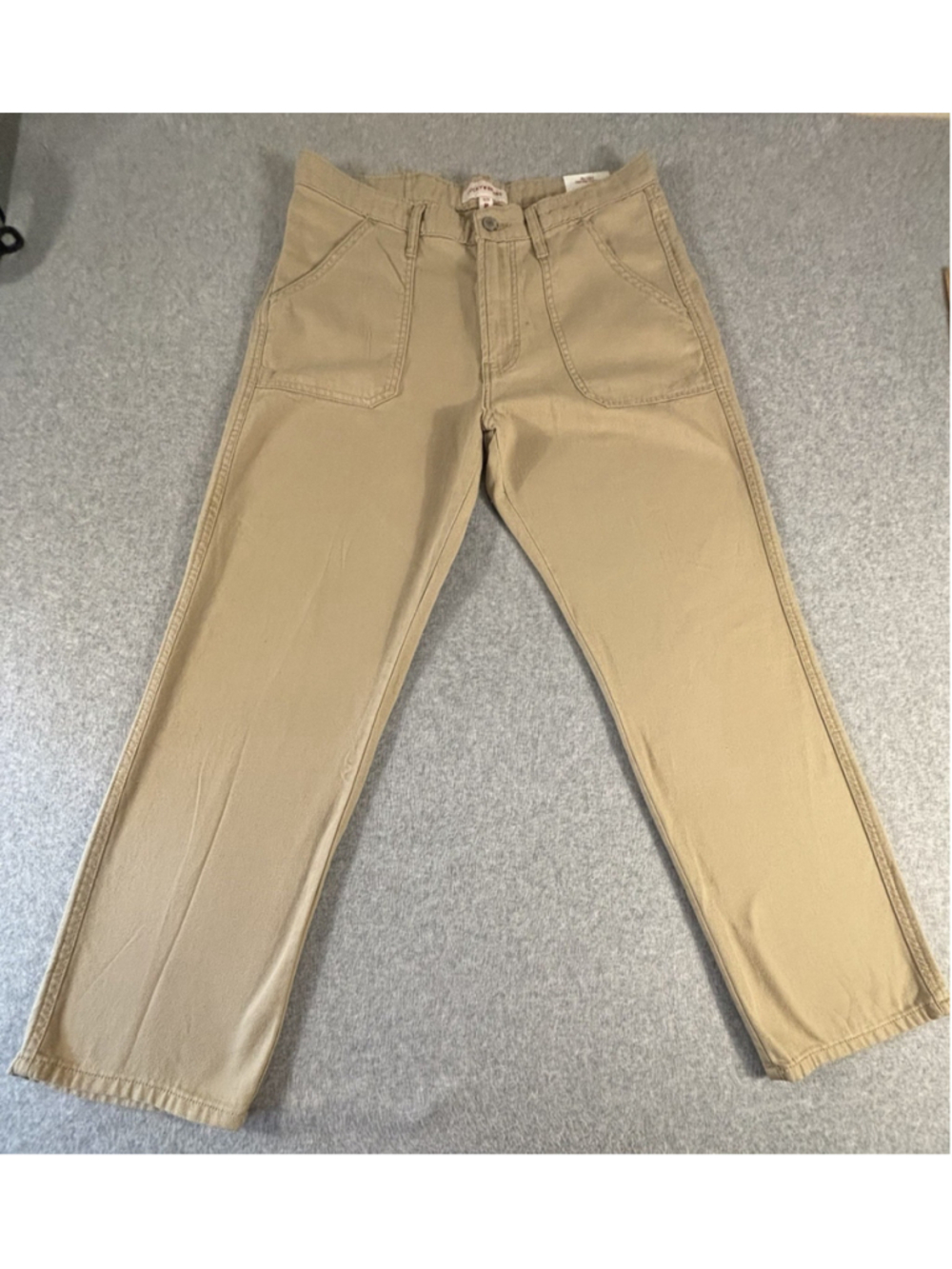 Lucky Brand 90s Loose High Rise Straight Jeans Womens 12/31 Tan Khaki - Picture 2 of 11